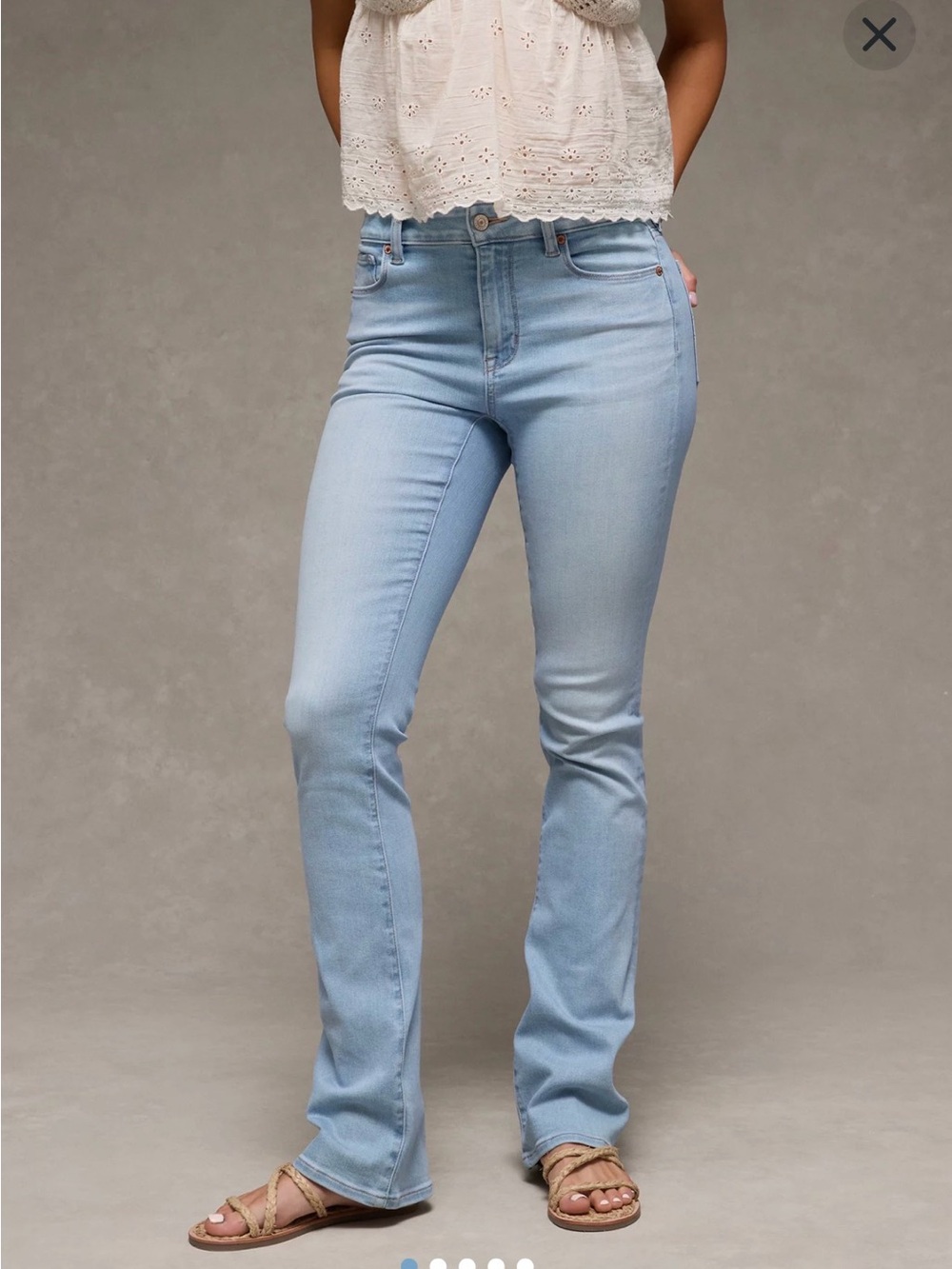 AE Next Level High-Waisted Skinny Kick Jean Size  x- 4 short